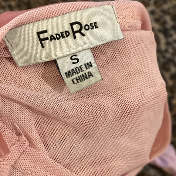 Dolls Kill Pink Butterfly Mesh Long Sleeve Crop Top - Picture 6 of 7